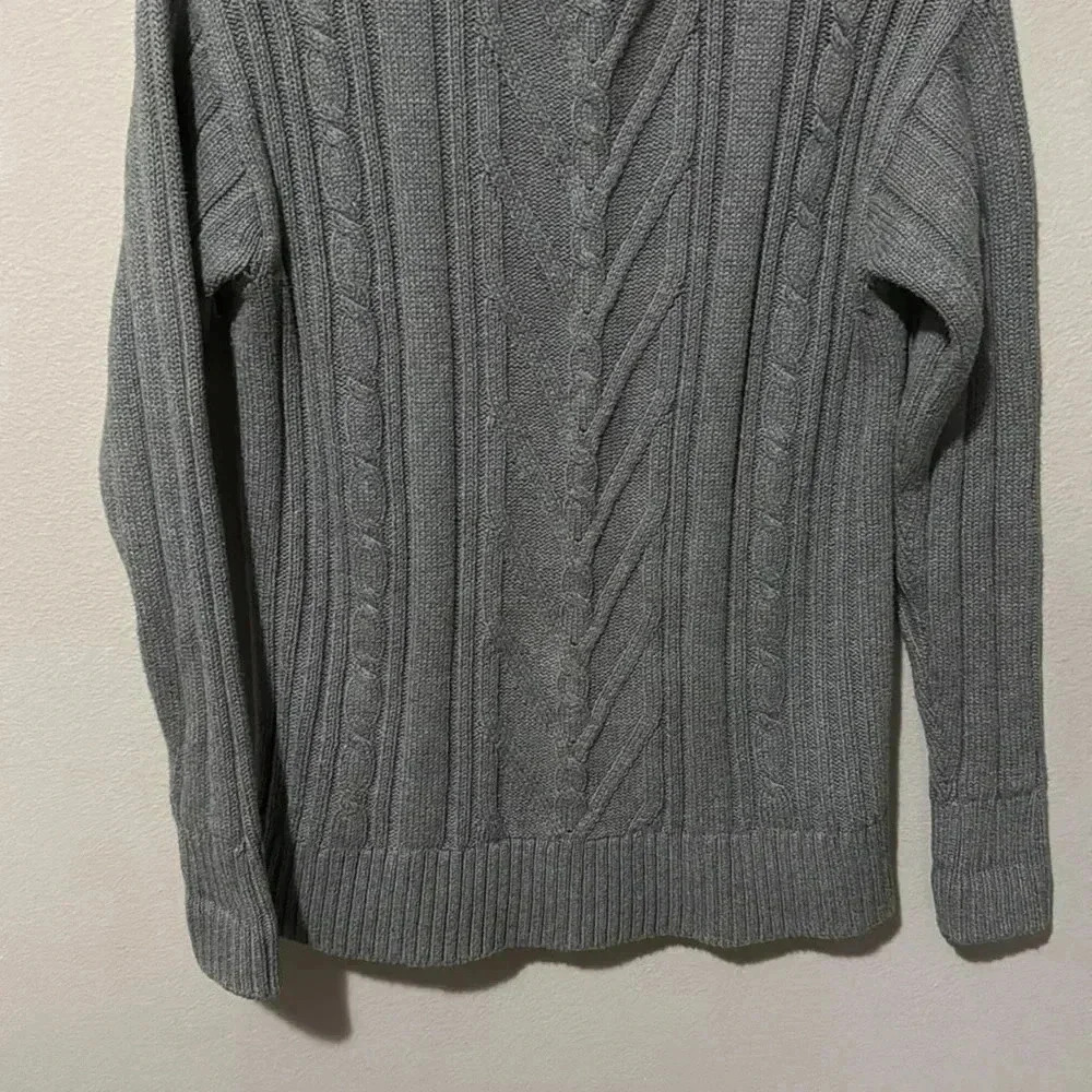 J.Crew | knit sweater in 100% cotton, dark grey. Small. EUC. - Picture 4 of 10